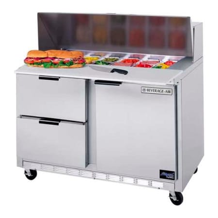 Beverage-Air Food Prep Tables SPED48 Elite Series Cutting Top w/ Drawers, 48"W - SPED48HC-08C-4